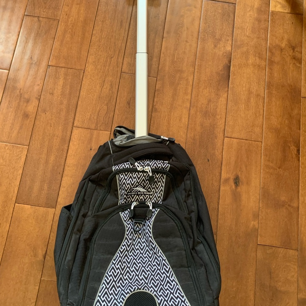 Black and White Geometric Men's Backpack